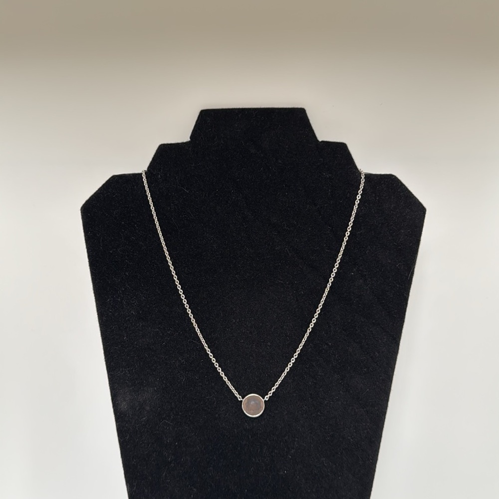 Stunning 925 Sterling Silver Amethyst stone necklace